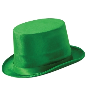 Club Pack of 12 Green Vel-Felt St. Patrick's Day Top Hat Adult Sized - All