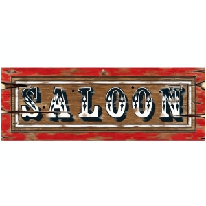 Pack of 24 Western Style Wood-Look Saloon Double-Sided Party Banner Signs 22 - All