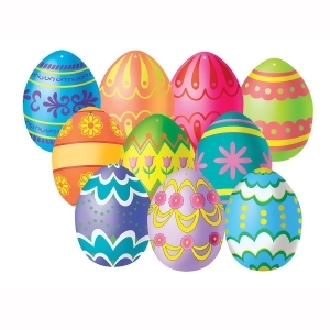 Club Pack of 240 Multi-Colored Mini Easter Egg Cutout Decorations 4.5 - All