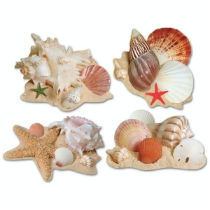 Club Pack of 48 Tropical Nautical Luau Seashell Cutout Party Decorations 17 - All