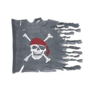 Pack of 12 Gray Weathered Pirate and Crossbones Flag 29 x 40 - All