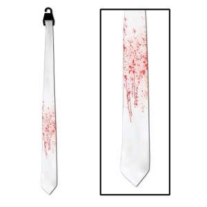 Club Pack of 12 Blood Splattered Necktie Halloween Costume Accessory - All