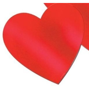 Pack of 24 Red Foil Heart Cutout Valentine Decorations 12 - All