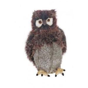 Set of 3 Lifelike Handcrafted Extra Soft Plush Gray Bubo Owl Stuffed Animals 13.75 - All