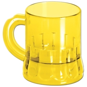 Club Pack of 24 Yellow Plastic Oktoberfest Mug Shot Decorations 3 oz. - All