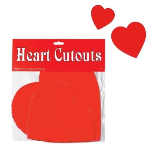 Club Pack of 216 Red Valentine Heart Cutout Decorations 12 - All