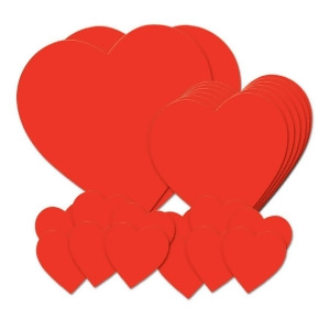 Club Pack of 240 Red Valentine Heart Cutout Decorations 12 - All