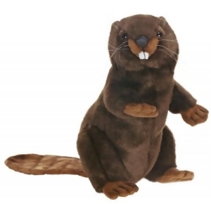 Set of 3 Lifelike Handcrafted Extra Soft Plush Sitting Beaver Stuffed Animals 11.5'' - All