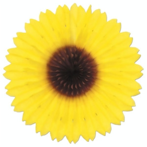 Pack of 12 Colorful Sunflower Hanging Tissue Paper Fan Party Decorations 18 - All