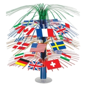 Club Pack of 6 International Flag Cascade Centerpiece Table Top Decorations 18 - All