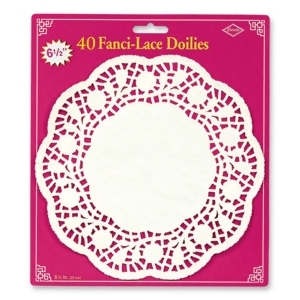 Club Pack of 480 White Fanci-Lace Table Top Decoration Doilies 6.5 - All