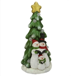 19.5 Battery Operated Led Lighted Snowmen and Christmas Tree Table Top Decoration - All