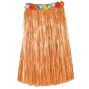 Club Pack of 12 Tropical Natural Colored Adult Sized Artificial Grass Hula Skirt 36 - All
