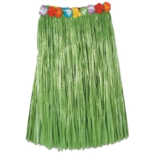 Club Pack of 12 Tropical Green Adult Sized Artificial Grass Hula Skirt 36 - All