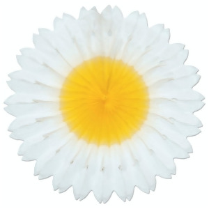 Pack of 12 Colorful Daisy Flower Hanging Tissue Paper Fan Party Decorations 18 - All