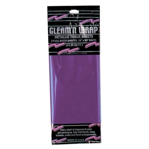 Club Pack of 36 Purple Gleam 'N Wrap Decorative Metallic Sheets 30 - All