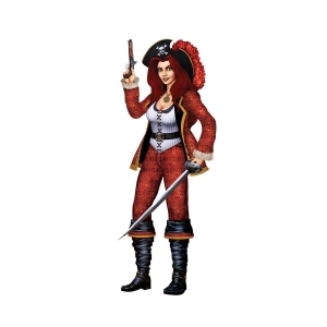Club Pack of 12 Jointed Pirate Theme Bonny Buccaneer Hanging Party Decorations 3.2' - All