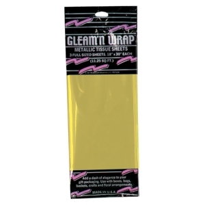 Club Pack of 36 Gold Gleam 'N Wrap Decorative Metallic Sheets 30 - All