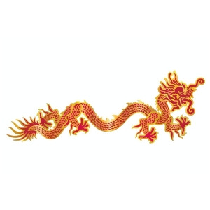 Club Pack of 12 Asian Fusion Chinese New Year Jointed Dragon Party Decorations 3' - All