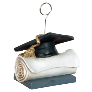 Pack of 6 Graduation Cap Photo or Balloon Holder Decorative Party Centerpieces 6 oz. - All