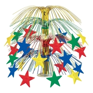 Club Pack of 6 Multi-Colored Cascade Star Cut-Out Table Centerpiece Decoration 18 - All