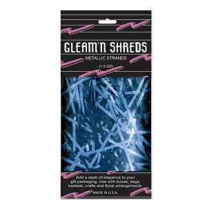Club Pack of 12 Blue Gleam 'N Shreds Decorative Metallic Strands 1.5 Oz - All