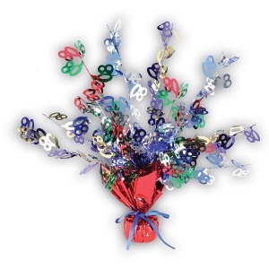 Club Pack of 12 Multi-Colored Gleam 'N Burst Decorative Centerpieces 15 - All