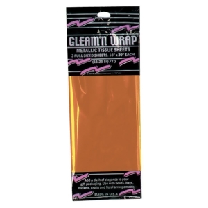 Club Pack of 36 Orange Gleam 'N Wrap Decorative Metallic Sheets 30 - All