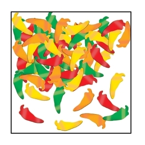 Club Pack of 12 Multi-Colored Fanci-Fetti Chili Peppers Fiesta Celebration Confetti Bags 1 oz. - All