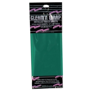 Club Pack of 36 Green Gleam 'N Wrap Decorative Metallic Sheets 30 - All