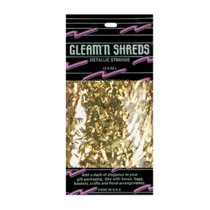 Club Pack of 12 Gold Gleam 'N Shreds Decorative Metallic Strands 1.5 Oz - All