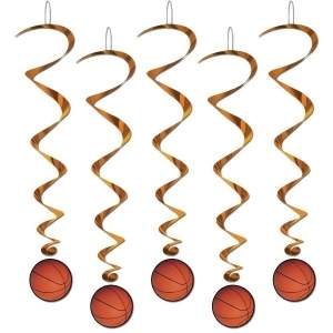 Pack of 30 Basketball Cut-Out Dizzy Dangler Hanging Championship Game Party Decorations 40 - All