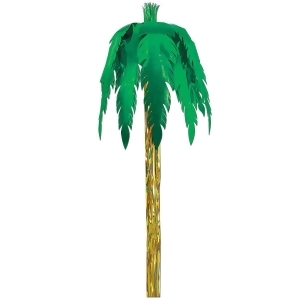 Pack of 6 Green and Gold Tropical Giant Royal Palm Hanging Party Decorations 9.25' - All