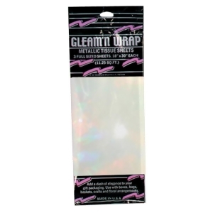 Club Pack of 36 Opalescent Gleam 'N Wrap Decorative Metallic Sheets 30 - All