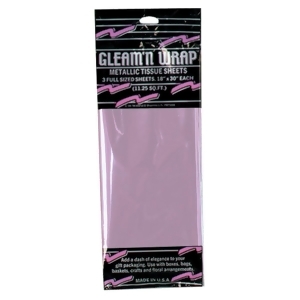 Club Pack of 36 Pink Gleam 'N Wrap Decorative Metallic Sheets 30 - All