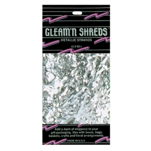 Club Pack of 12 Silver Gleam 'N Shreds Decorative Metallic Strands 1.5 Oz - All