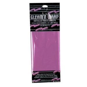 Club Pack of 36 Cerise Gleam 'N Wrap Decorative Metallic Sheets 30 - All