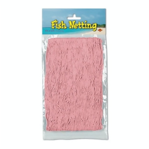 Pack of 12 Under the Sea Tropical Pink Fish Netting Hanging Party Decor 12' - All