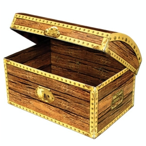 Pack of 12 Small Brown Pirate Birthday Party 3-D Treasure Chest Box Decorations 8 - All