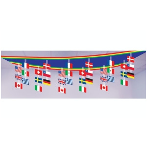 Pack of 6 International Flags of the World Hanging Ceiling Party Decorations 12' - All