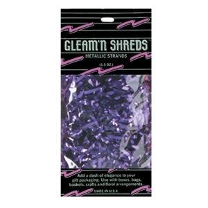 Club Pack of 12 Purple Gleam 'N Shreds Decorative Metallic Strands 1.5 Oz - All