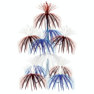 Club Pack of 12 Patriotic Red White and Blue Firework Chandelier Hanging Party Decorations 24 - All