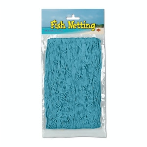 Pack of 12 Under the Sea Tropical Turquoise Blue Fish Netting Hanging Party Decor 12' - All