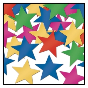 Club Pack of 12 Multi-Colored Fanci-Fetti Star Celebration Confetti Bags 1 oz. - All
