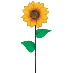 Pack of 6 Vibrant Yellow Sunflower Wind-Wheel Summer Yard Decorations 3' - All