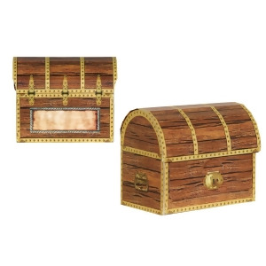 48 Brown Pirate Birthday Party 3-D Treasure Chest Favor and Treat Boxes 4.25 - All