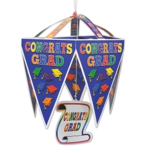 Club Pack of 12 Congrats Grad Diploma Graduation Pennant Chandelier Decorations 17.5 - All