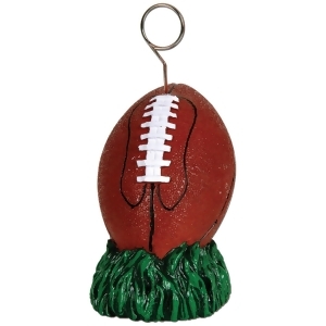Pack of 6 Green and Brown Football Photo or Balloon Holder Party Decorations 6 oz. - All