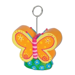 Pack of 6 Multi-Colored Butterfly Photo or Balloon Holder Party Decorations 6 oz. - All
