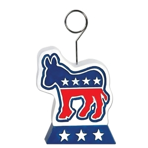Pack of 6 Democratic Political Party Photo or Balloon Holder Party Decorations 6 oz. - All